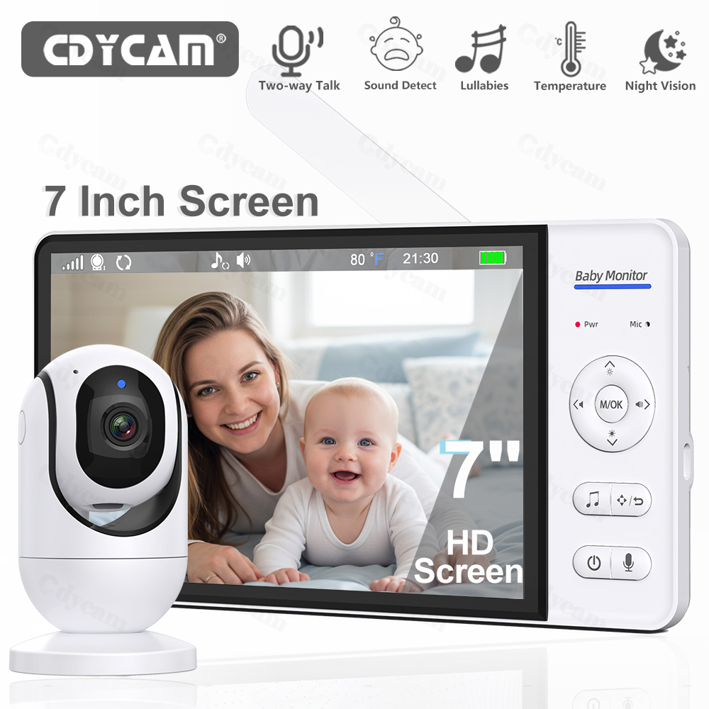 Home Cinema Wireless - 7.0インチ ビデオベビーモニター 720P 5000mAhバッテリー 4倍ズーム WiFi不要