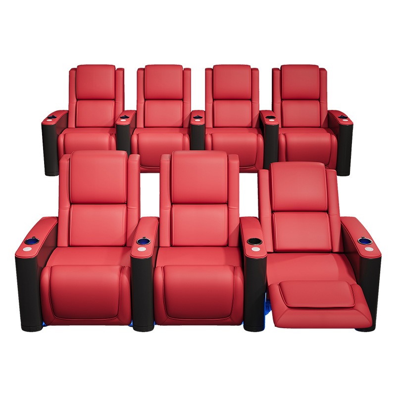 Home Cinema Chairs - プライベートホームシアター、オーディオ・ビデオルーム、電動ソファ、3人掛けレザーシネマ、映画・テレビホール用観映席