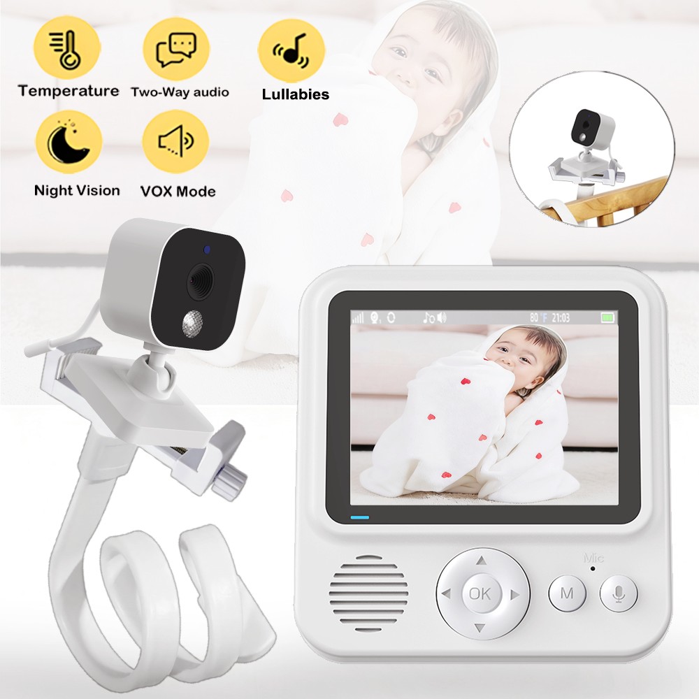 Home Cinema Wireless - 2.8インチビデオベビーモニター、ワイヤレス、親子間双方向通話、暗視機能、温度表示画面付きビデオ監視カメラ